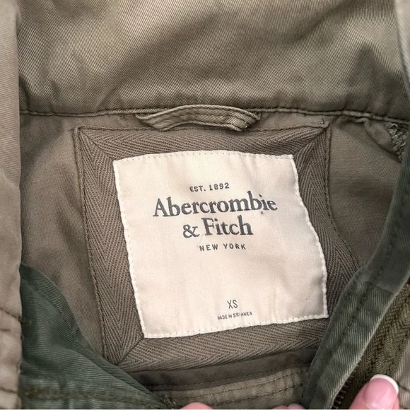VTG Y2K Abercrombie & Fitch military utility jacket Womens XS green Bella Elena - Picture 6 of 16